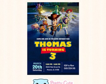 Invito di storia del giocattolo, invito di compleanno di Toy Story, Toy Story Party invitare, invito di Toy Story, Toy Story Bithday invito