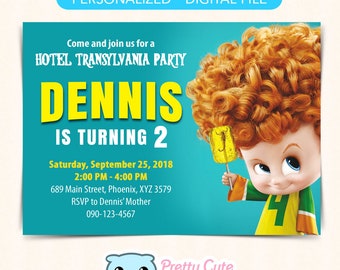 Hotel Transylvania Invitation,Hotel Transylvania Dennis invitation, Hotel Transylvania printables, Hotel Transylvania digital invites