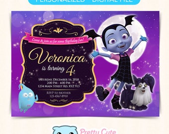 Vampirina Invitation, Vampirina invitation,Vampirina invitation, Vampirina printables, Vampirina digital invitation