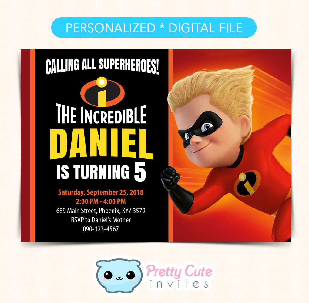 The Incredibles Dash Invitation the Incredibles Dash Birthday - Etsy