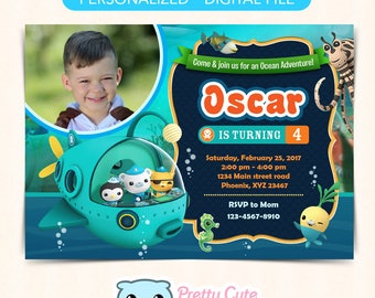 Octonauts invitation with photo, Octonauts invitation, Octonauts Birthday invitation, Octonauts party invitation, 5x7 inches invite