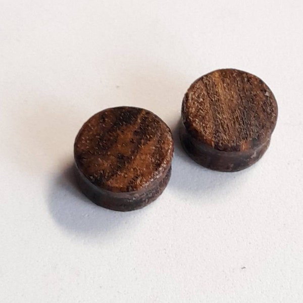 Handmade Holzplug ,Plug  Edelholz zebrano 10mm schmall