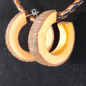 Unique Ear Pendant Tree Disc Rowanberry