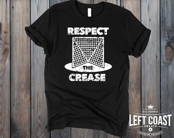 Camiseta de lacrosse Respect the Crease: camiseta de portero