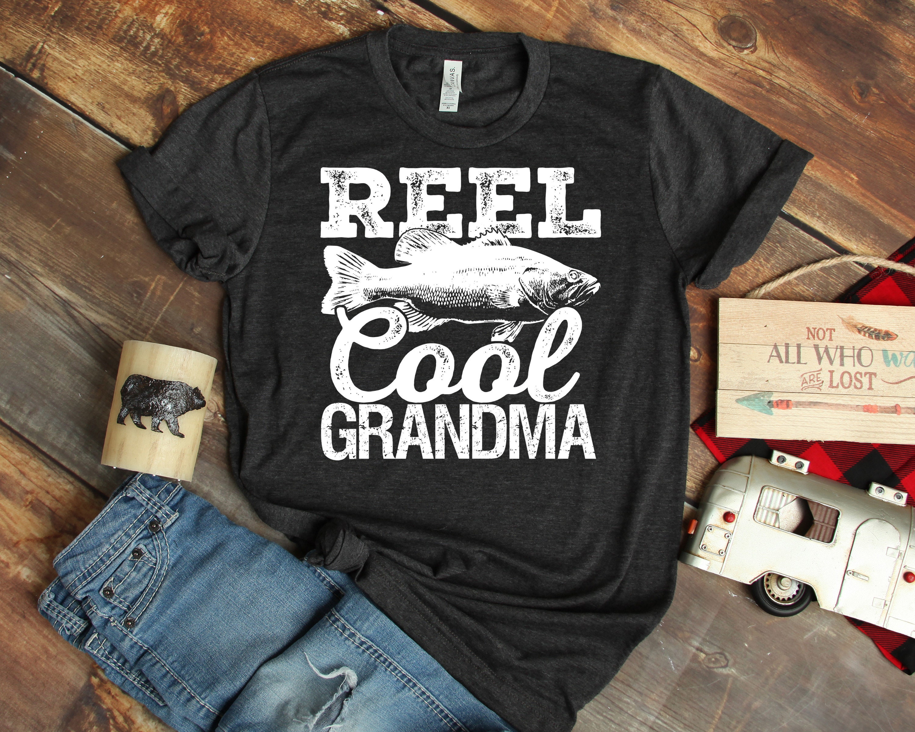 Reel Cool Grandma Fishing Shirt Cute Fishing Gift for Grandmother
