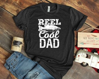 Reel Cool Dad Fishing T-Shirt / Camiseta de mujer / Camiseta sin mangas / Niños / Sudadera con capucha / Pesca familiar a juego / Camisa de amigo de pesca