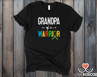 Grandpa of a Warrior Autism Awareness Shirt