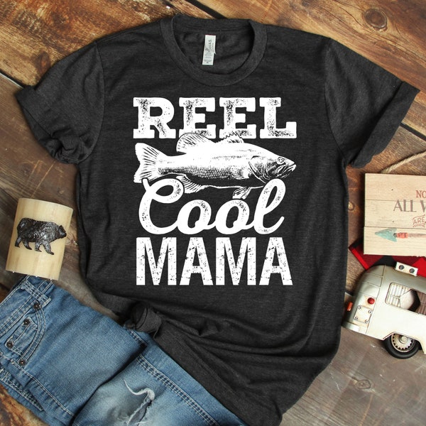 Reel Cool Mama Fishing T-Shirt / Women's Tee / Tank Top / Kids / Hoodie Sweatshirt / Matching Family Fishing / Mom Fishing Buddy Shirt