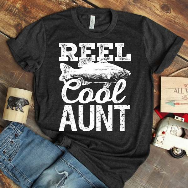 Reel Cool Aunt Fishing T-Shirt / Women's Tee / Tank Top / Kids / Hoodie Sweatshirt / Matching Family Fishing / Aunt Fishing Buddy Shirt