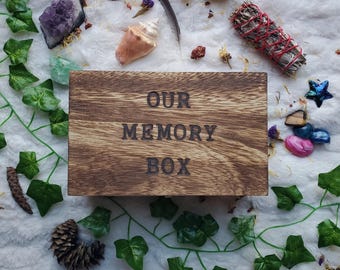 Torched Wooden Our Memory Box