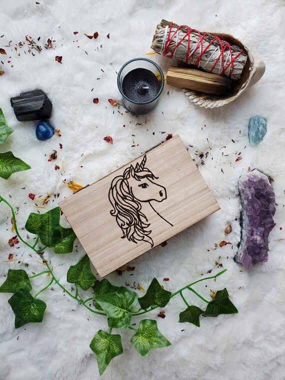 Unicorn wooden toy box discount