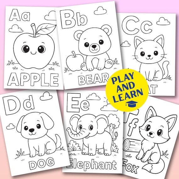 ABC Alphabet Coloring Pages for Kids – 26 Printable Letters A to Z with Easy Pictures