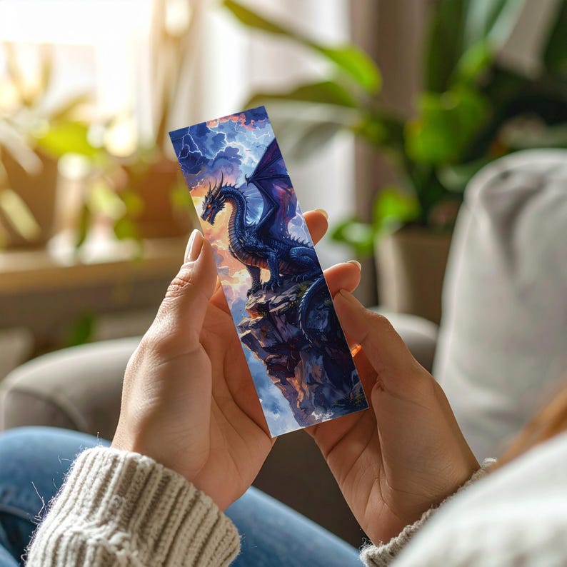 Fantasy Dragon Bookmarks – 10 Printable Mythical Dragon Designs, PNG ...