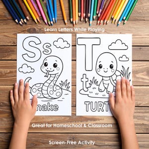 kids coloring worksheets printable alphabet pages easy learning activity preschool fine motor skills