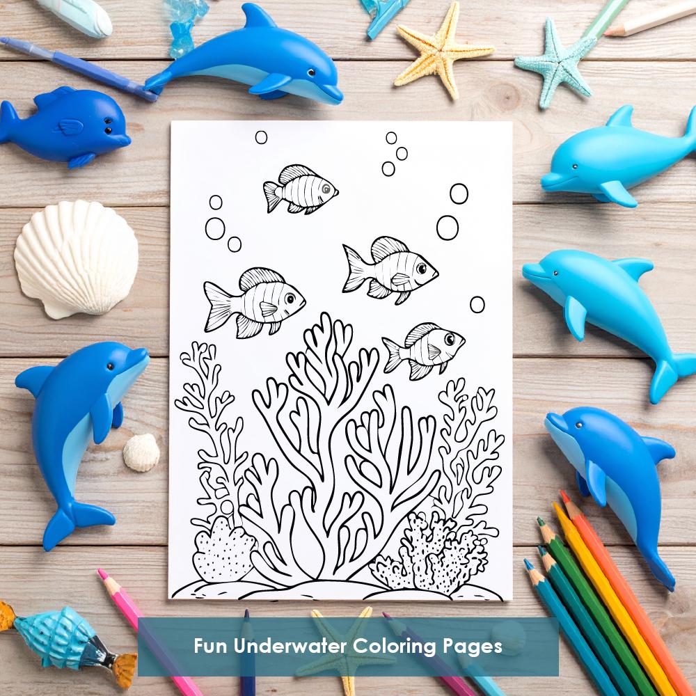 Sea Animals Coloring Pages for Kids, Ocean Life Printable Activity ...