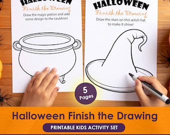 Halloween-Malspiel für Kinder: 5 gruselige Malvorlagen zum Ausdrucken