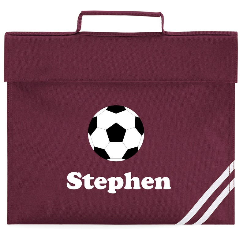 Personalised Book Bag College Varsity School Football Printed Folder Any Name