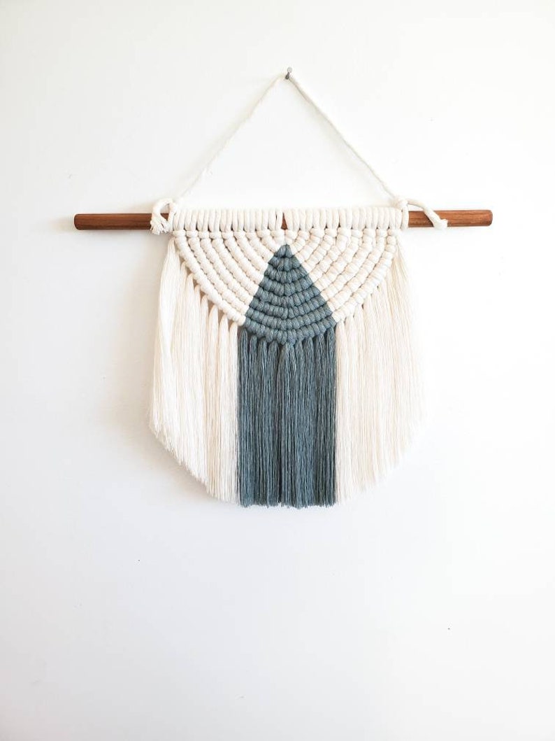 Brushed Half Circle Macrame Wall hanging Housewarming Gift Etsy