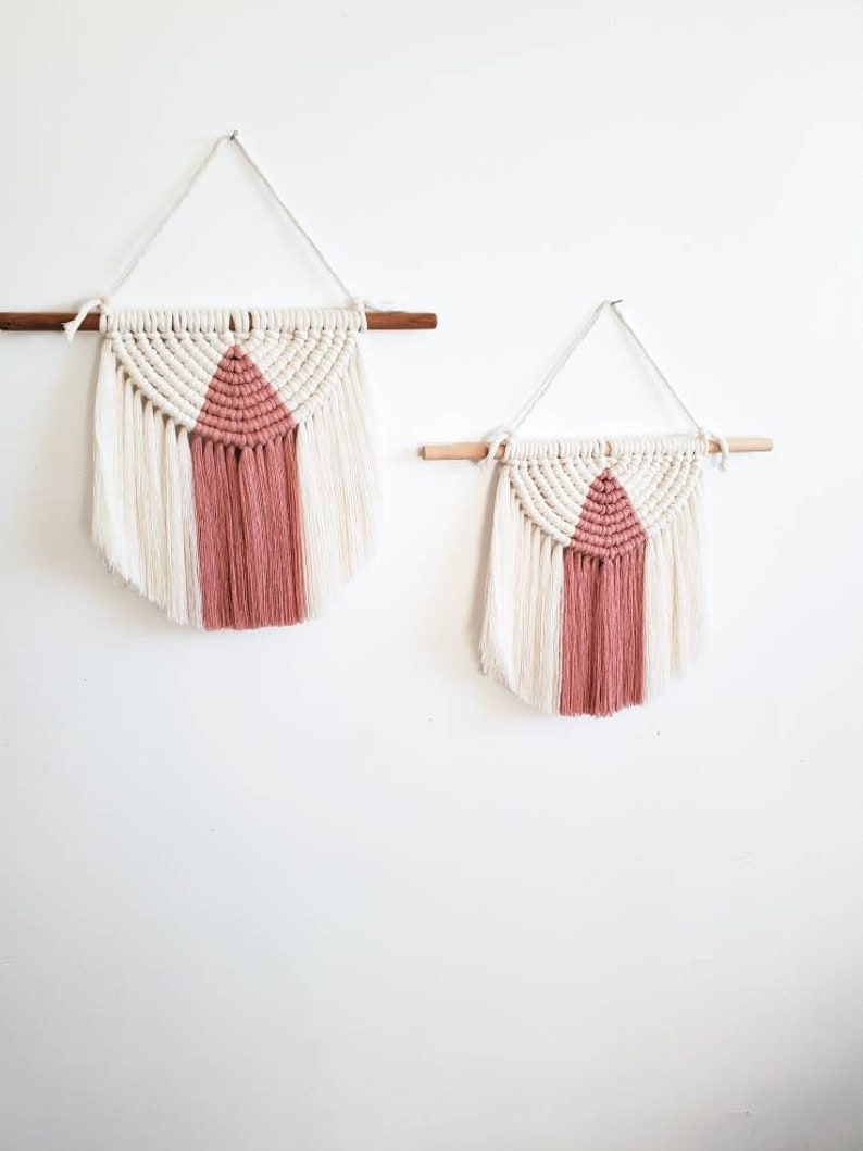 Brushed Half Circle Macrame Wall hanging Housewarming Gift Etsy