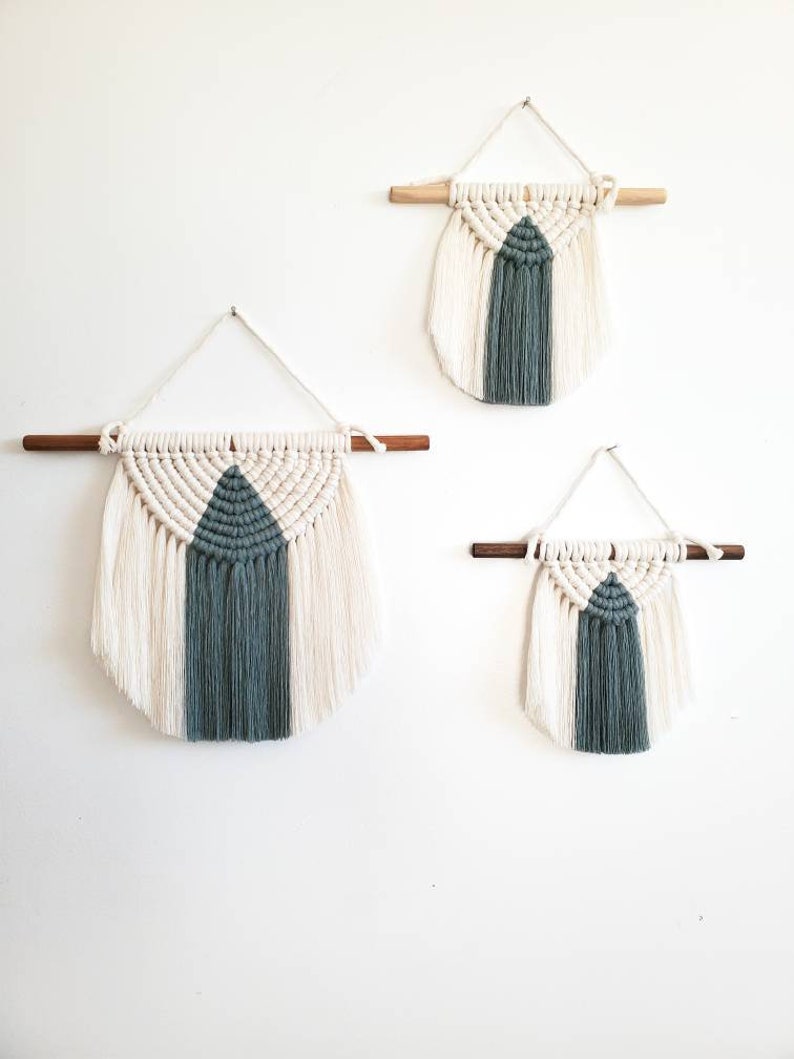 Brushed Half Circle Macrame Wall hanging Housewarming Gift Etsy