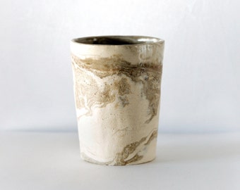 Hand-Built Marbled Ceramic Cups