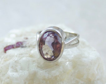 Ametrine Ring / Ametrine Jewelry / Natural Ametrine / Ametrine Silver Ring / Purple Stone Ring / Large Ametrine Ring