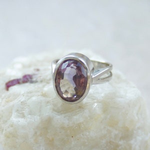 Ametrine Ring // Ametrine Jewelry // Natural Ametrine // Ametrine Silver Ring // Purple Stone Ring // Large Ametrine Ring