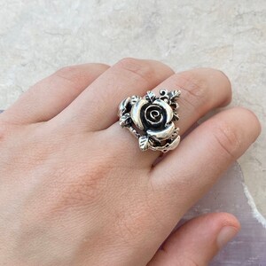 Silber Rose Traum Ring / / Rose Sterling Silber Ring / / Blume Ring / / Blume Design Ring