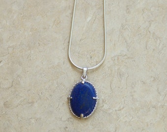Colgante Lapis Plata // Lapis Lazuli Colgante Plata // Collar Colgante Lapis // Colgante Lapis