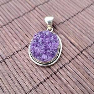 Raw Amethyst Pendant // Amethyst Pendant // Amethyst Pendant Necklace // Amethyst and Silver // Amethyst 925