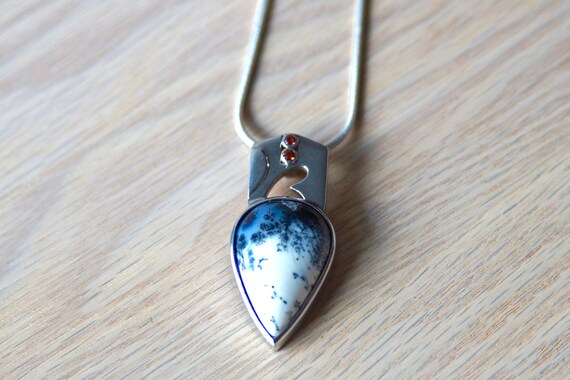 Dendrite Pendant // Dendrite // Dendritic Stone // Dendrite Necklace // Dendrite Agate // Sterling Silver