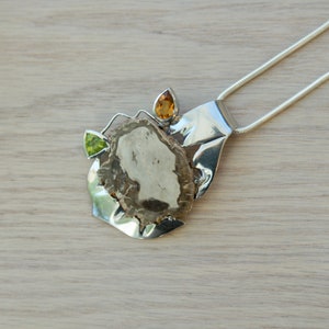 Versteinertes Holz Anhänger / / versteinertes Holz Schmuck / / Holz Anhänger / / versteinertes Holz Halskette / / Holz Halskette / / versteinertes Holz / / Sterling
