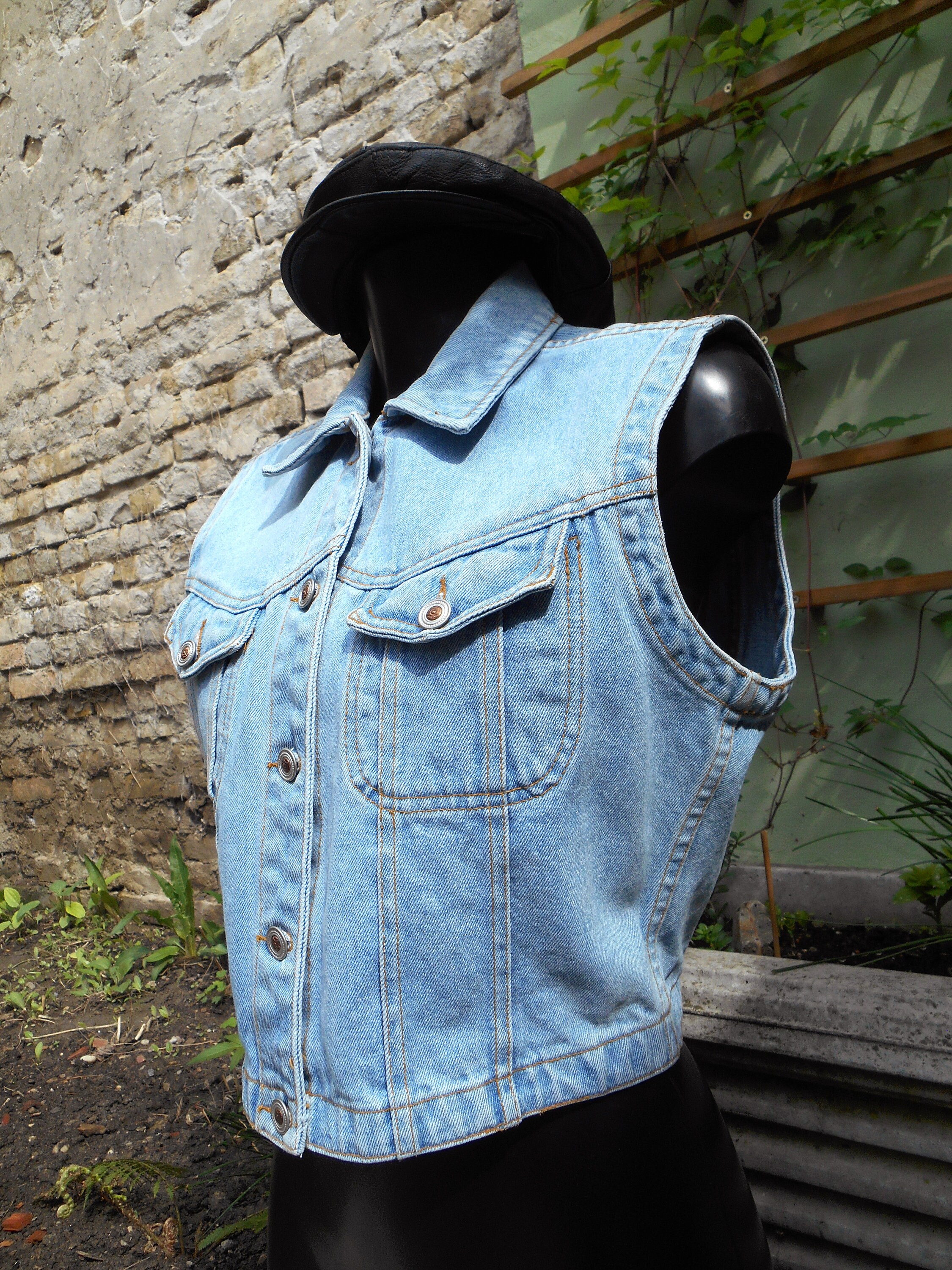 Vintage 1990's / Y2K LL Bean Denim Utility Chore Vest