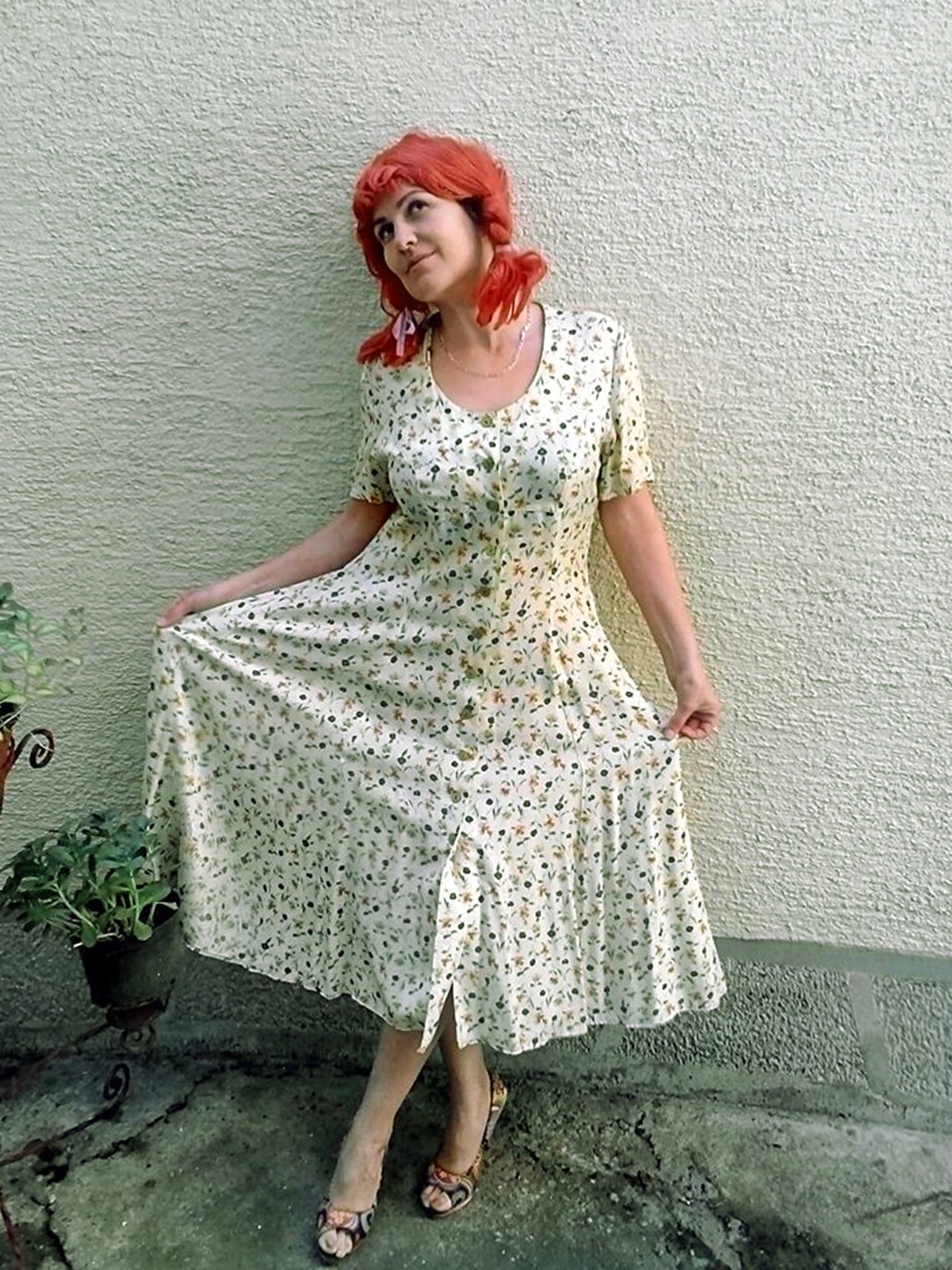 Vintage Summer Sundress Garden Tea Party Dress Etsy