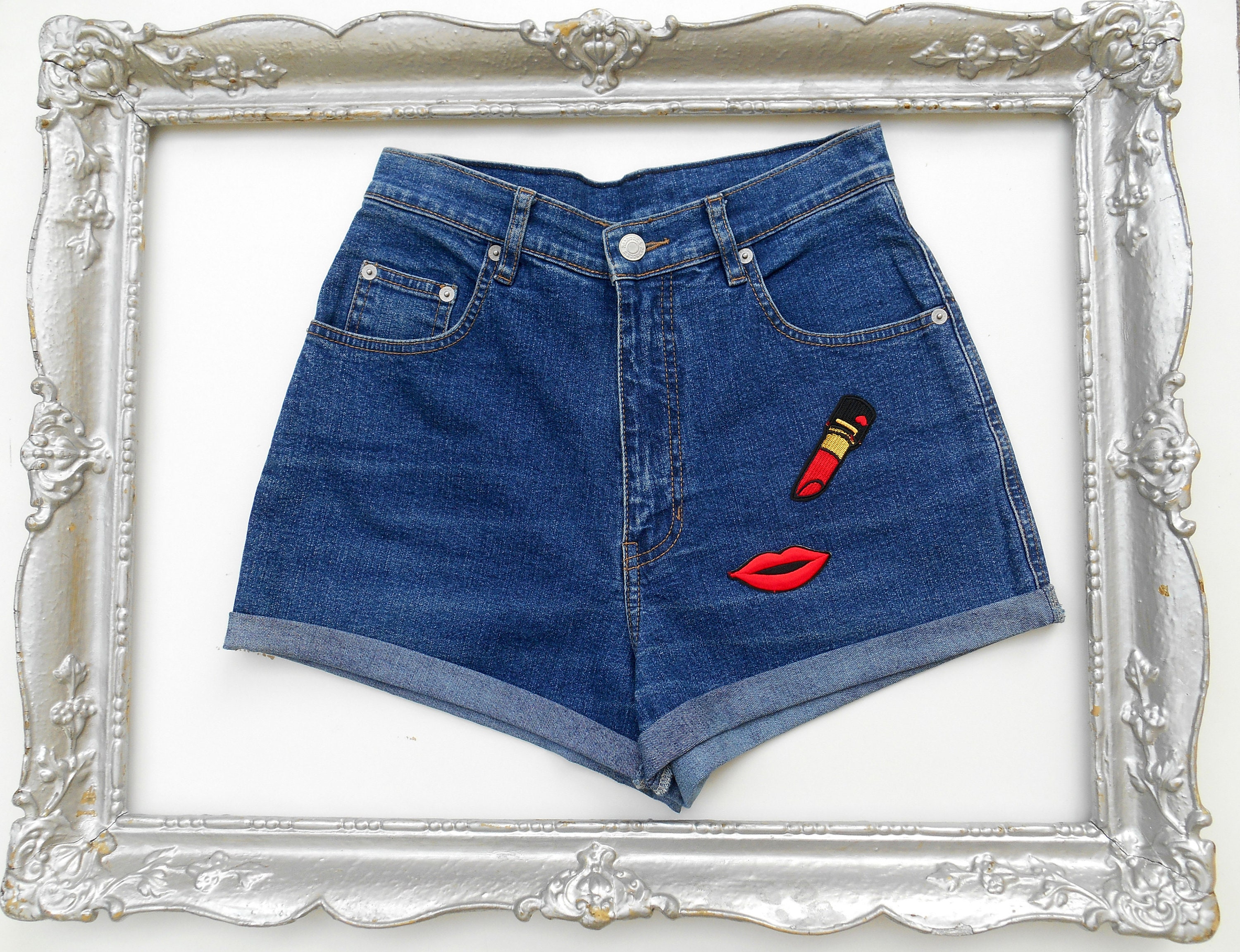 Patch Jean Shorts Etsy Canada