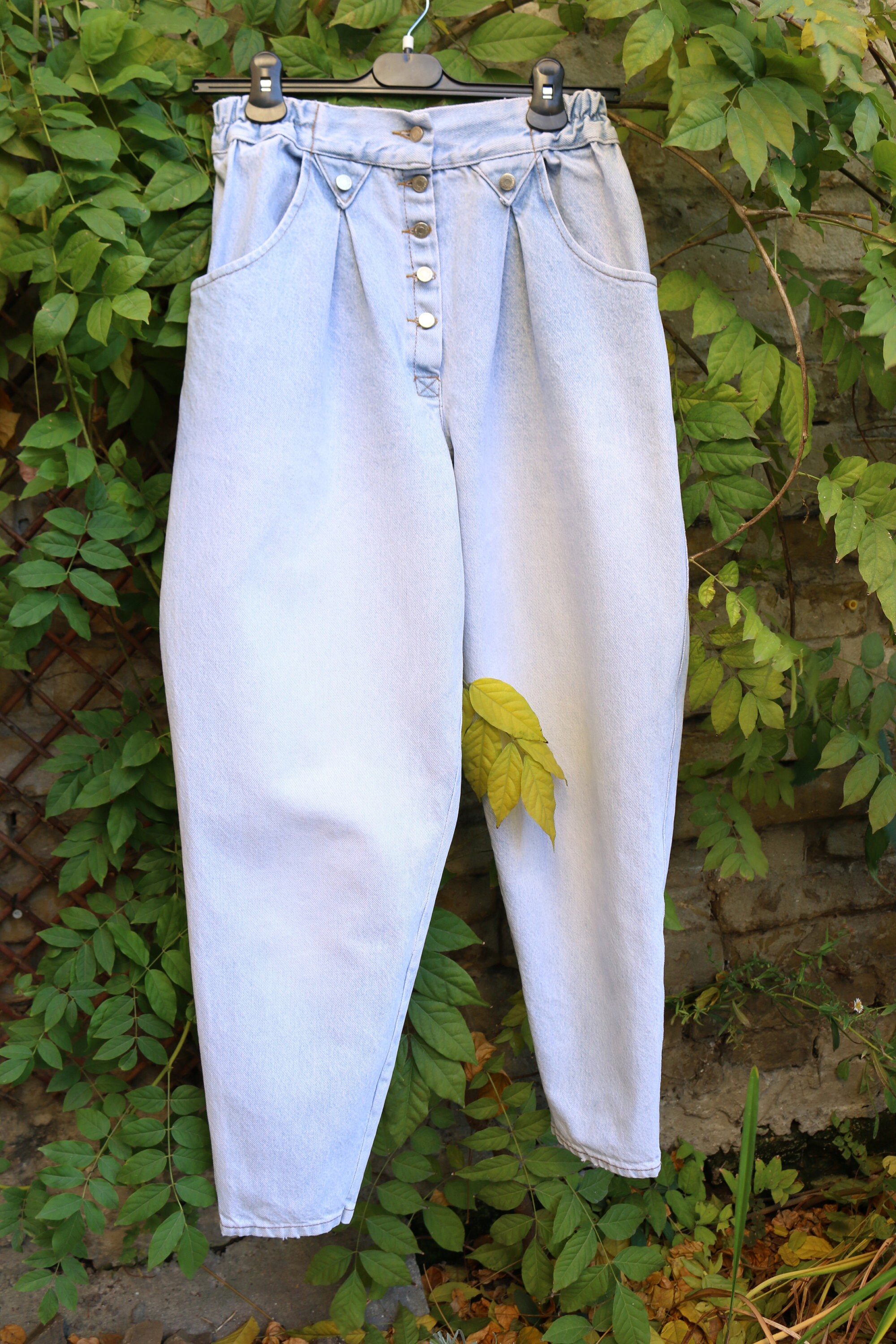 Vintage High Waist Baggy Pleated Jeans Tapered Western Jeans Etsy