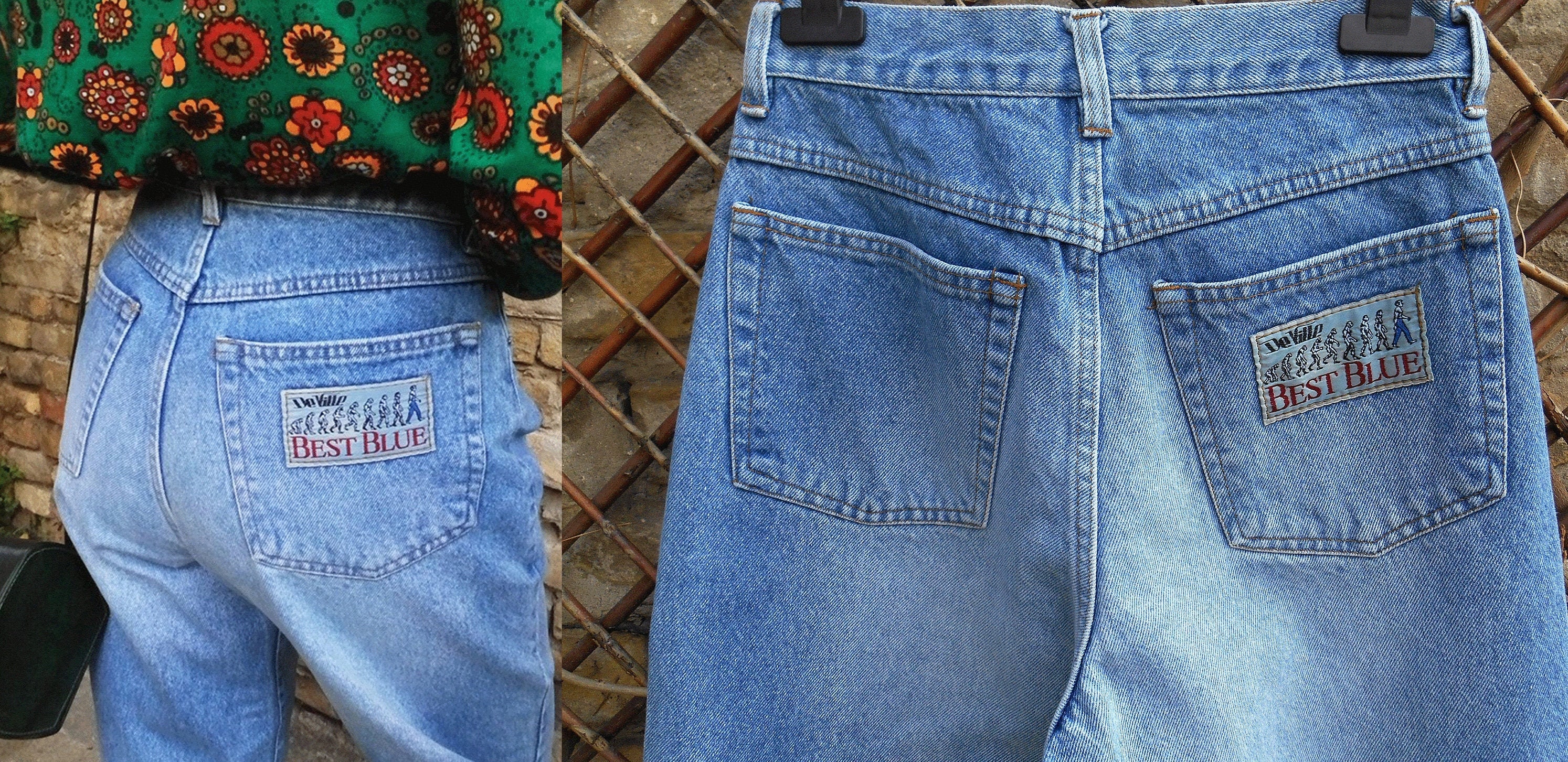 Vintage High Waisted Western Jeans 80s, Mom Baggy Loose Fit Jeans - Etsy