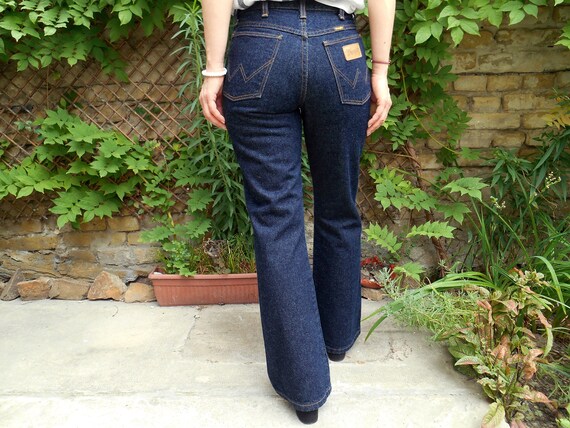 Vintage Women Wrangler Jeans, Western Jeans, Bell Bottom 1970s Jeans 