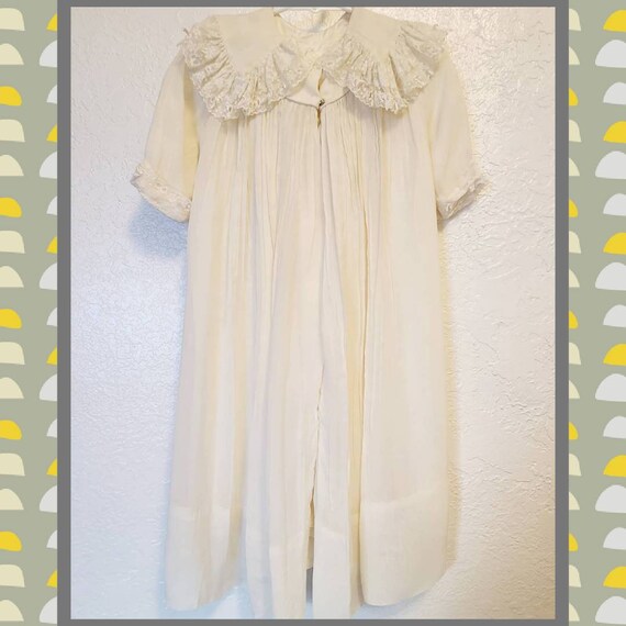 1940s Vintage Girls Small Boho House Coat Dress