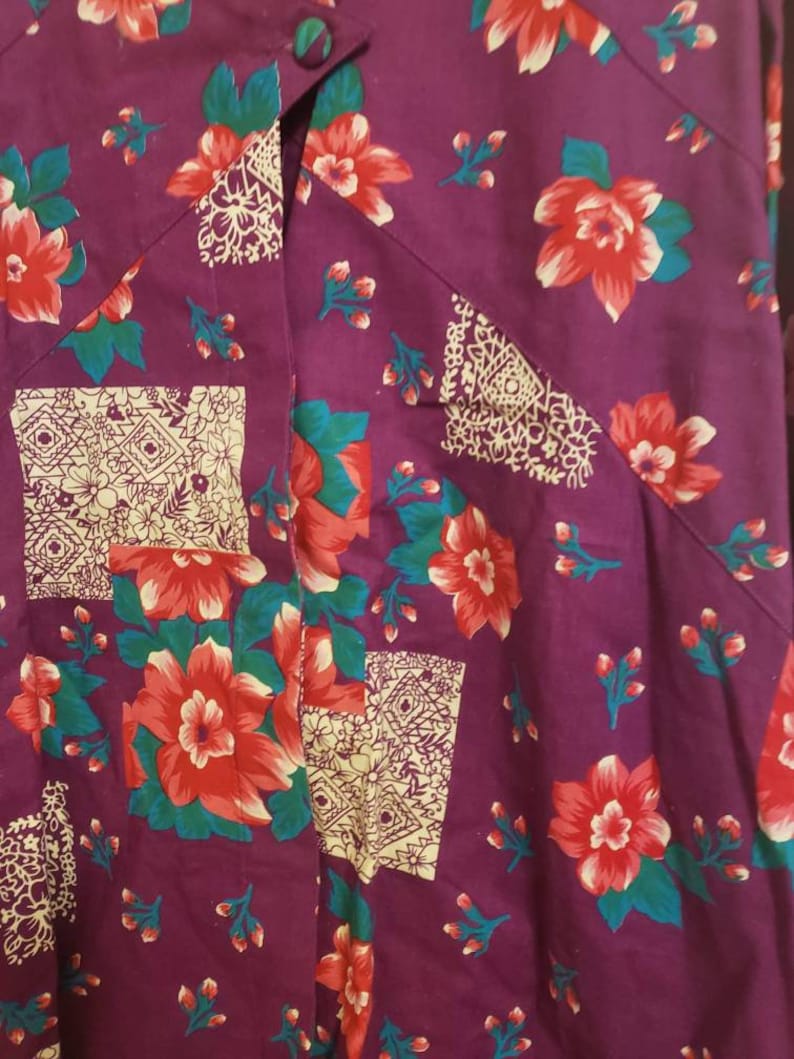 1990s Vintage Womens XL Wrangler Western Shirt Floral Button Up