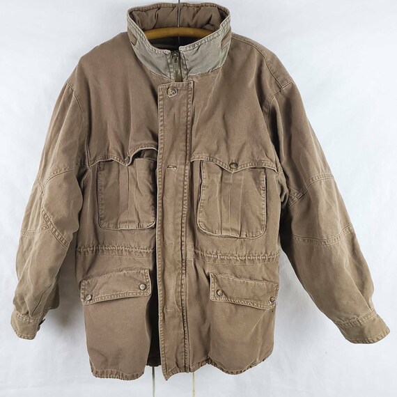 1980s Vintage Adolfo Brown Utility Work Chore Coa