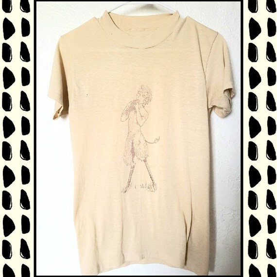 1970s Vintage Single Stitch Pan Mythology Faun T S