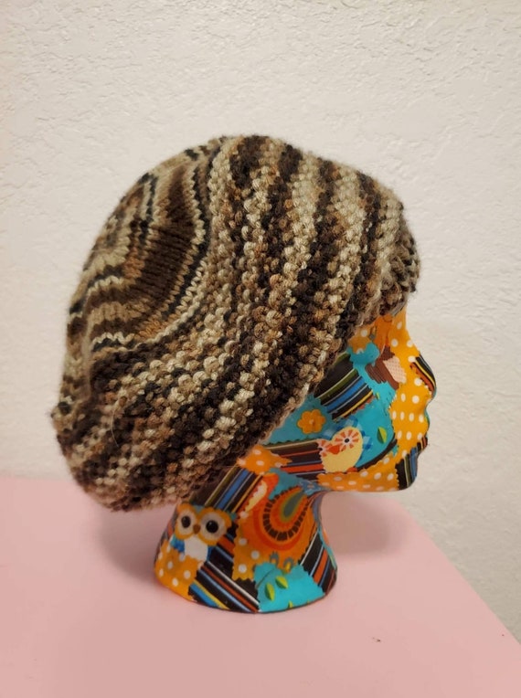 Hand made Knit Slouchy Beanie Tam Hat