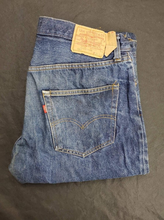 Vintage Levi 501 Selvedge 33 x 30 1970s