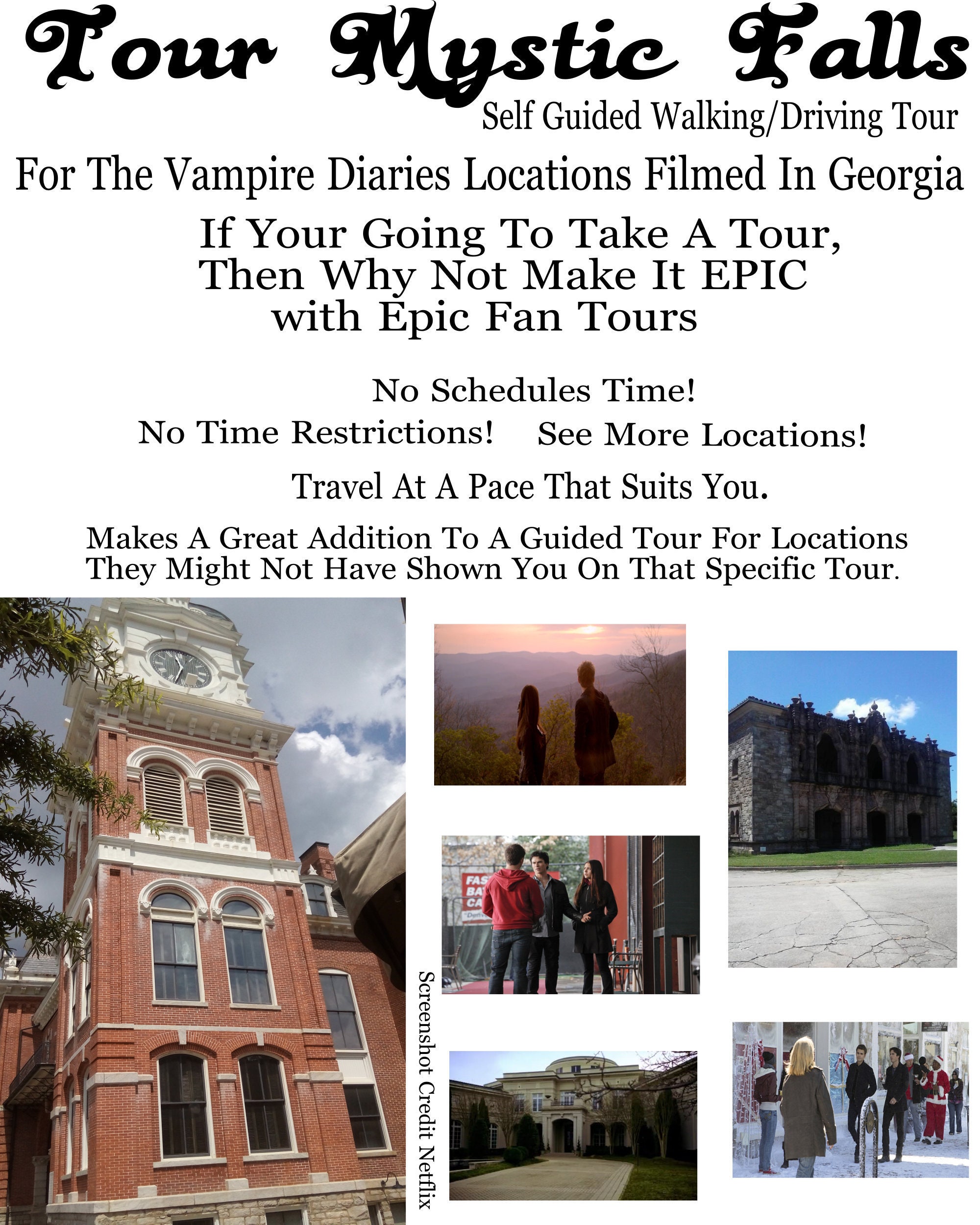 The Vampire Diaries Film Locations Travel Guide Tour Mystic Etsy