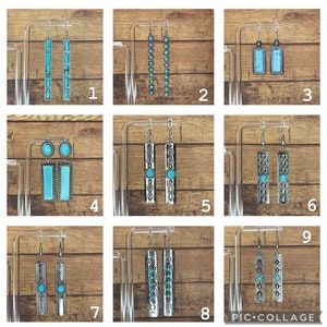 Turquoise Bar Earrings