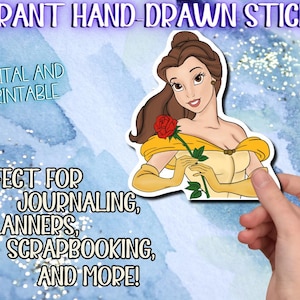Digital sticker: Belle (Beauty and the Beast)