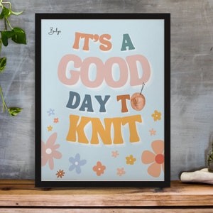 Poster - It's a good day to knit