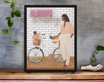 Poster - Always Knitting Neon