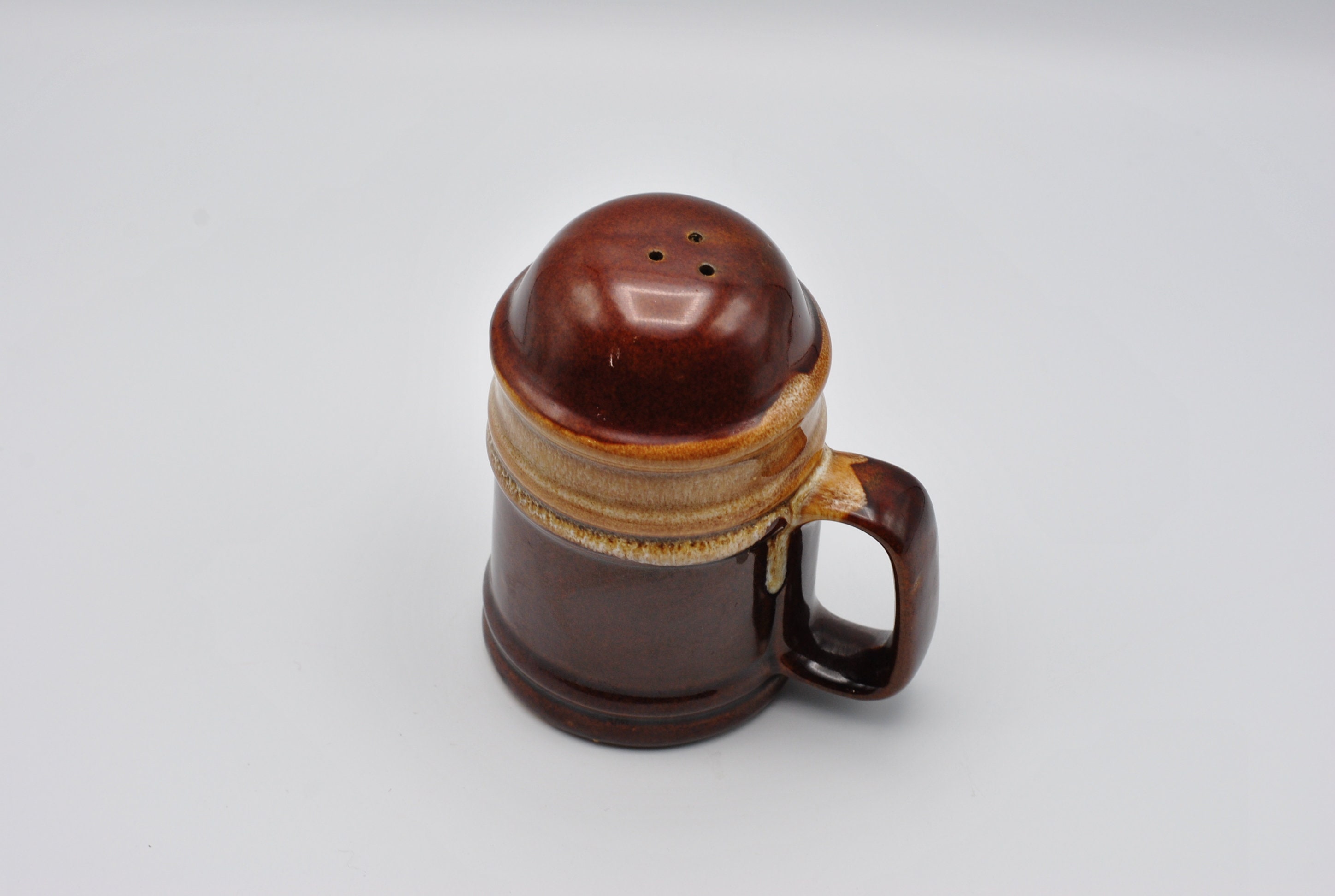 Vintage Brown Ceramic Sugar Flour Shaker Etsy